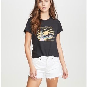 AGOLDE white denim shorts, size 26. Brand new.